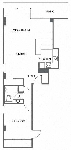 Floorplan - Crystal Tower Apartments