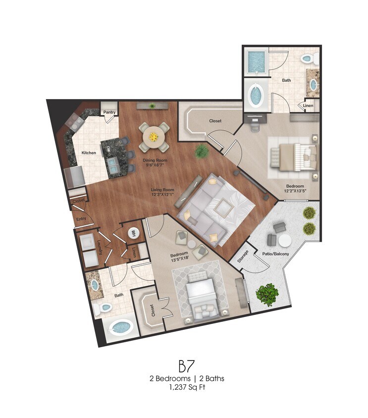 The Hawthorne Houston Condominium Floor Plan Home Building Design House Plans