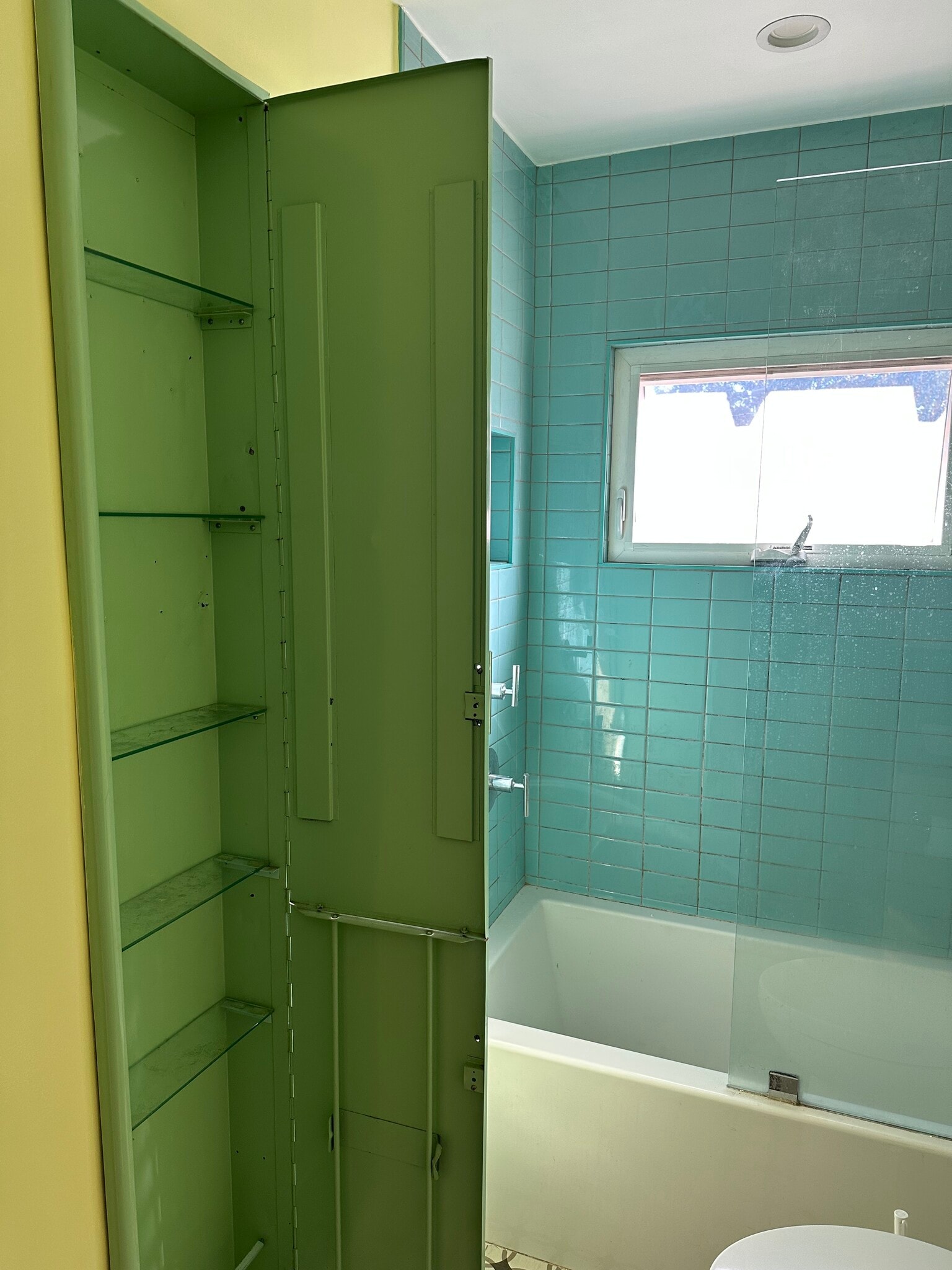 Repurposed, custom, medicine cabinet - 4680 College View Ave