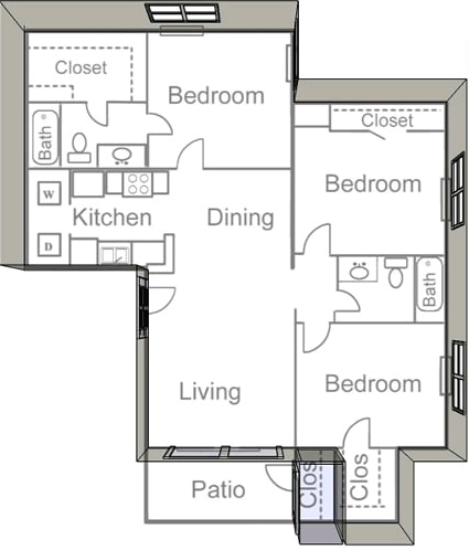 Floorplan - Arbors at Wolf Pen Creek Apartments
