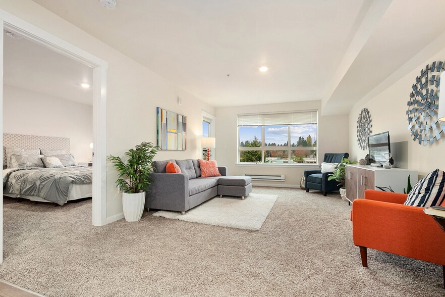 Tukwila Village Living Room and Bedroom - Tukwila Village Active Senior Community