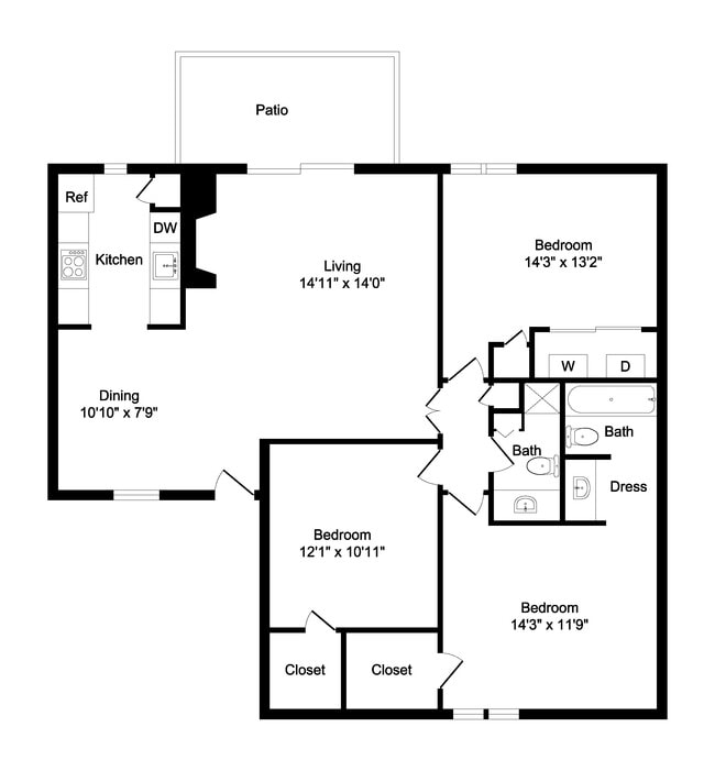 Floorplan - Regal Court Apartments