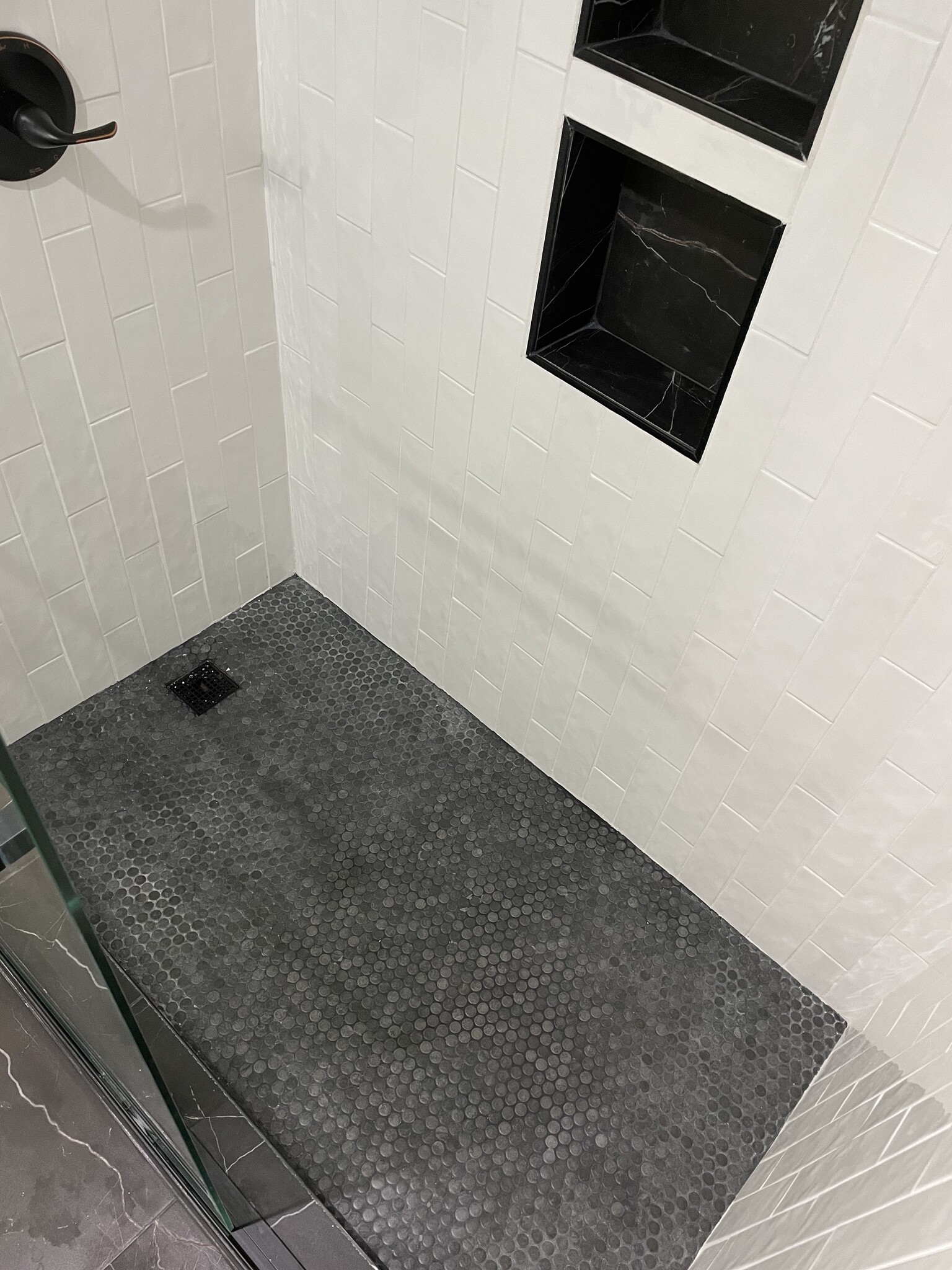 New shower floor - 125 E 1st Ave