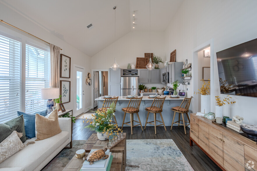 2BR, 2BA - 1088SF Birch - Living Area - The Cottages at Riverlights (new)