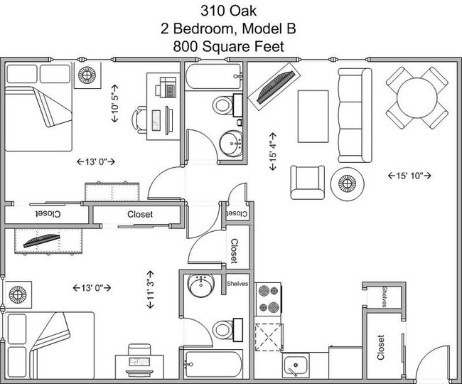 Model B - 310 Oak