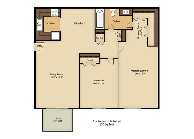 Floorplan - French Quarter - Southfield, MI