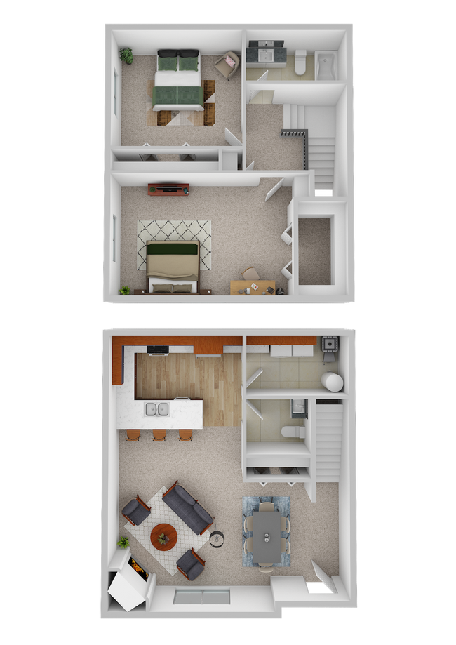 Floorplan - Prairiewood Apartments and Townhomes