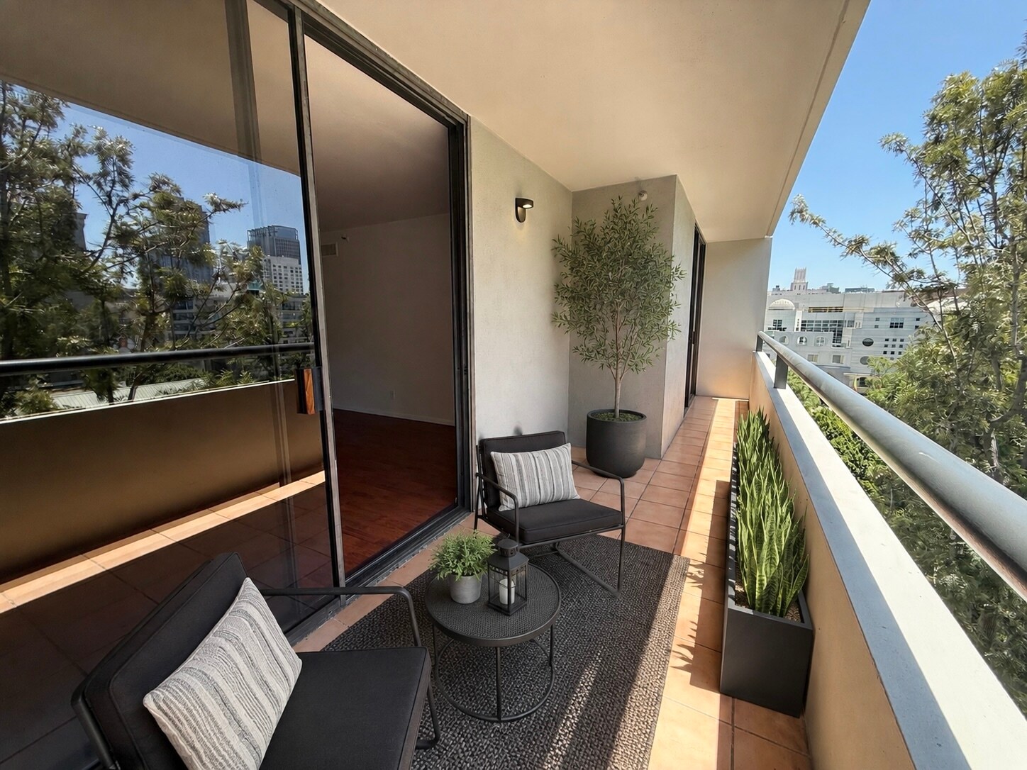 Virtually staged balcony - 600 W 9th St