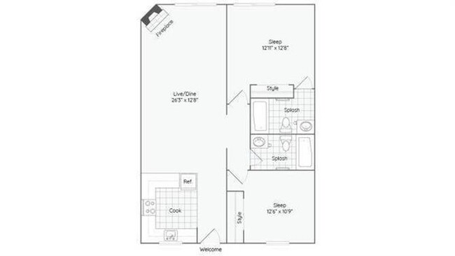 Floorplan - Oak Park Apartments