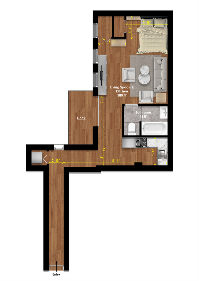 Building Photo - Spacious studio with deck available in NoLibs starting March 1st