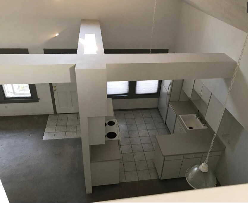 Looking down from the loft - 5830 S Kelly Ave