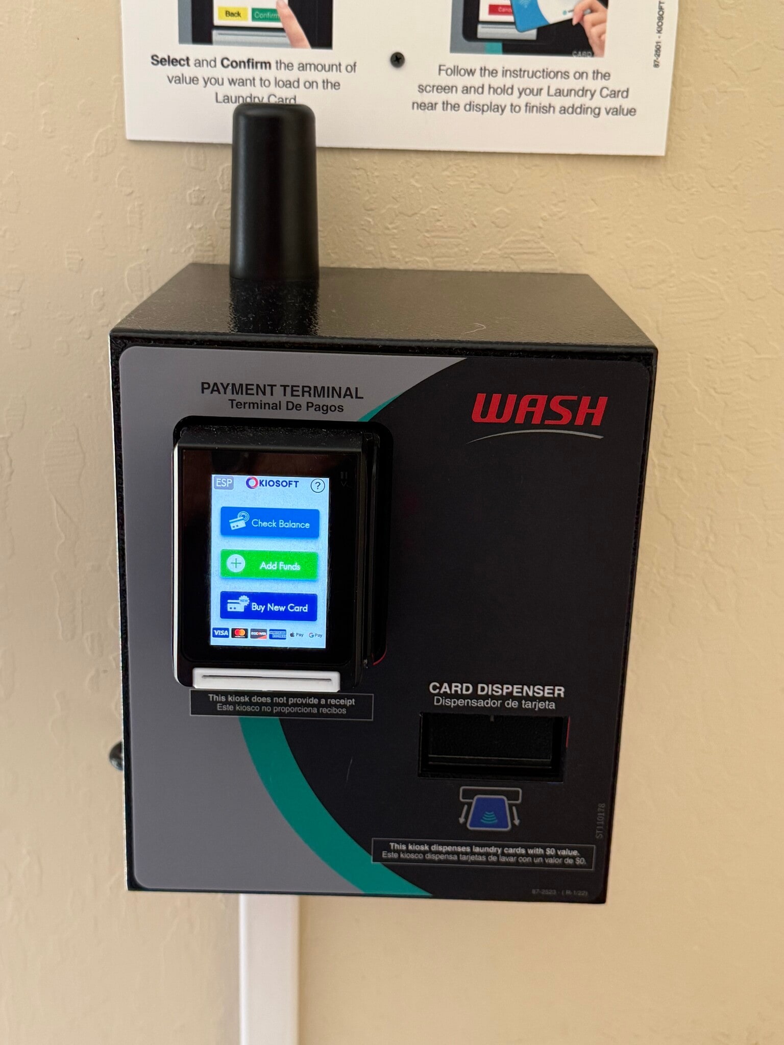 Wash card charge unit - 9005 Alcosta Blvd