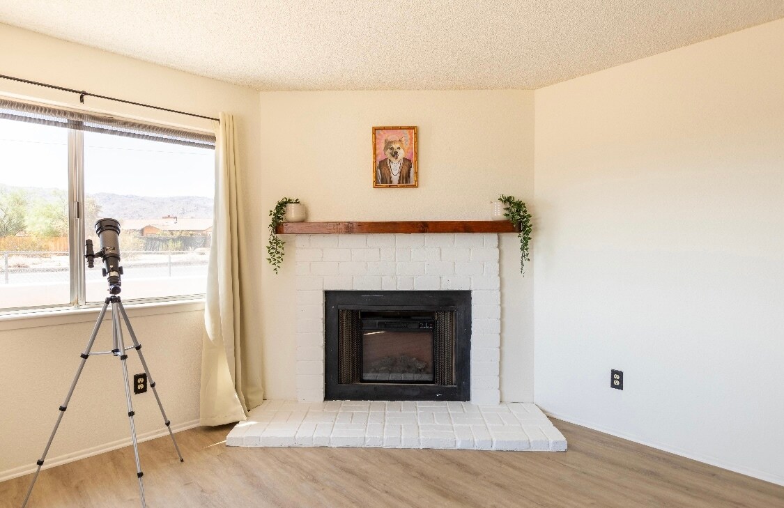 Fireplace is electric not made for real firewood - 72654 Sunnyslope Dr