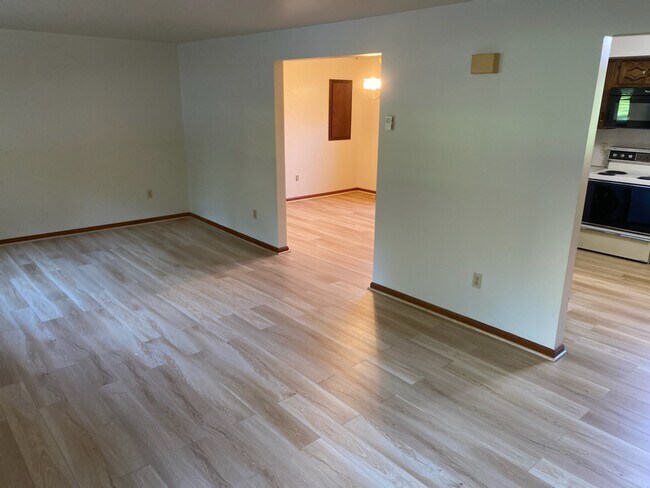 Living Room with Formal Dining Room & Kitchen Entry - 320 Valley Rd