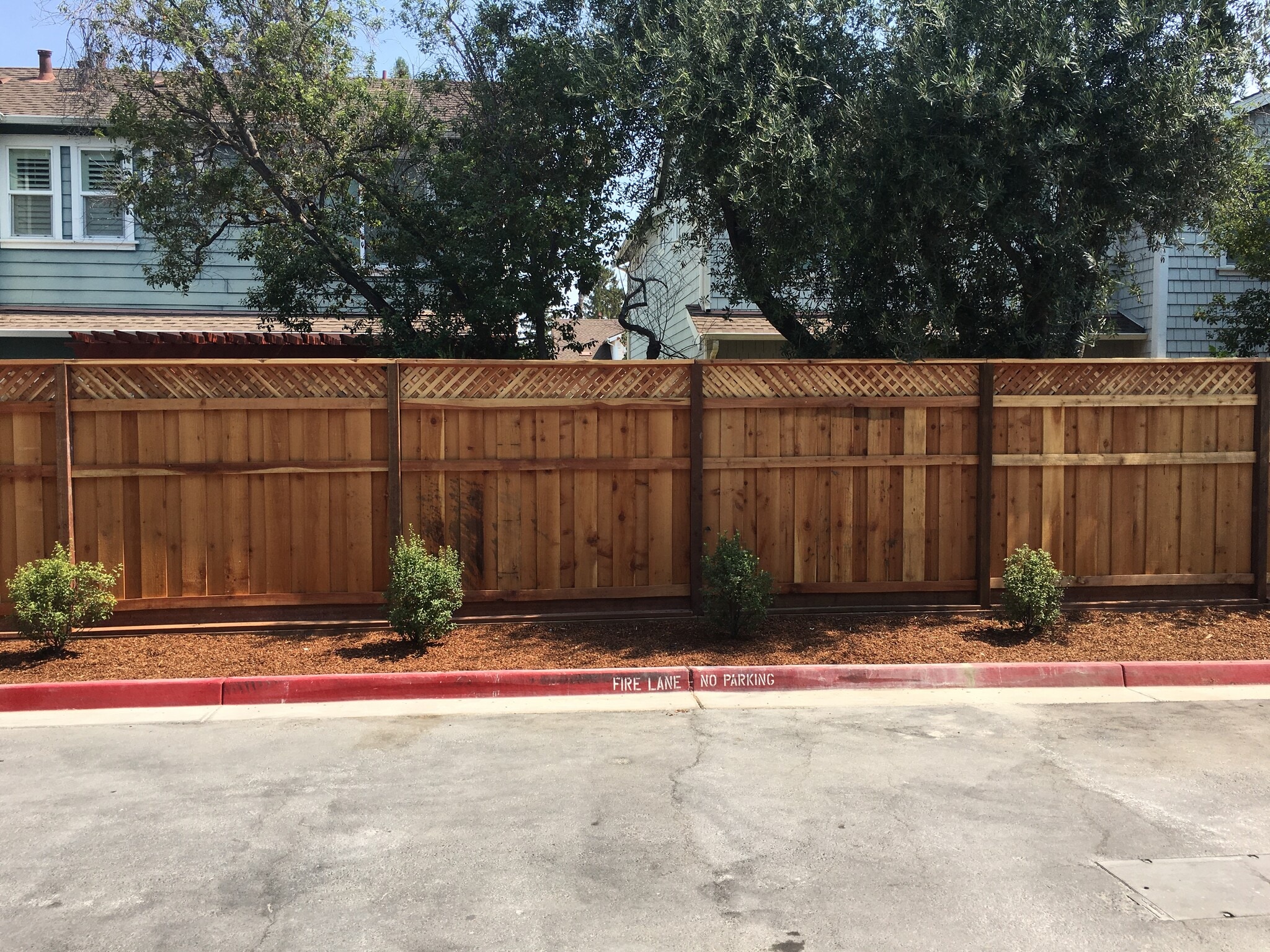 fence facing the garage - 1964 Sage Loop