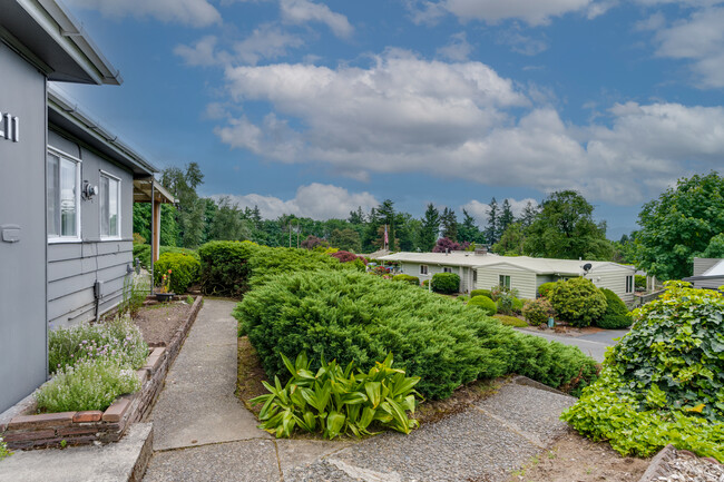 View looking southwest, the house is on a hill and enjoys privacy and scenic views - 211 Farview Drive