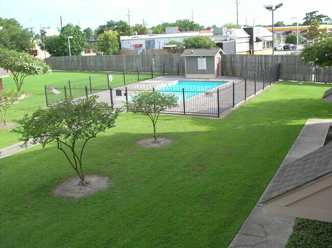 View of pool from 2nd floor window - 710 E Boyd Dr