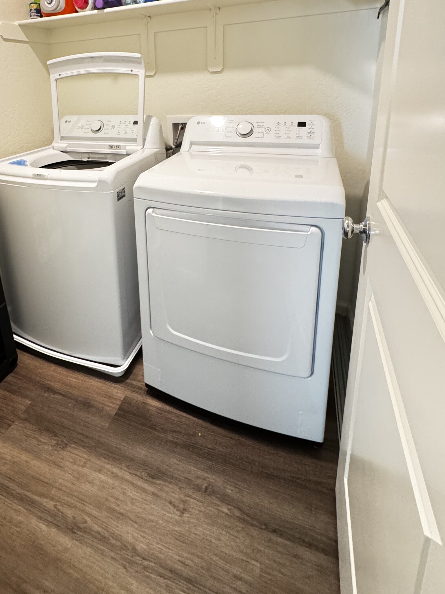 Private laundry space with full-size washer and dryer for tenant use - 719 Irma Dr