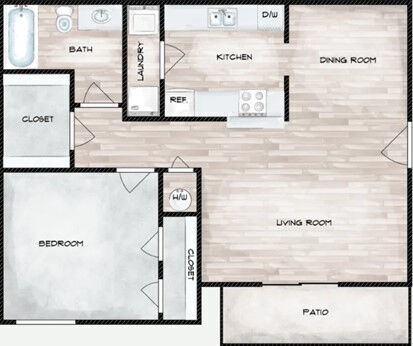 Floorplan - Summit at Valley Heights Apartments