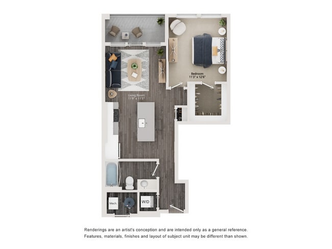 The Richmond Apartments A7 Floorplan SLC, UT - The Richmond Apartments