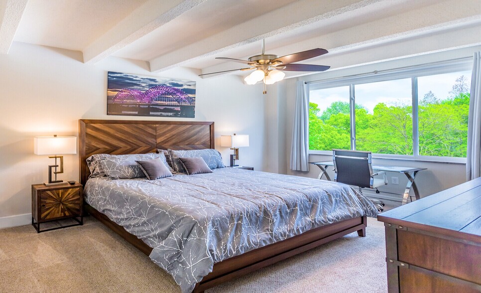 2 BR, 2 BA. The Alisa. Master Bedroom - The Melrose Midtown