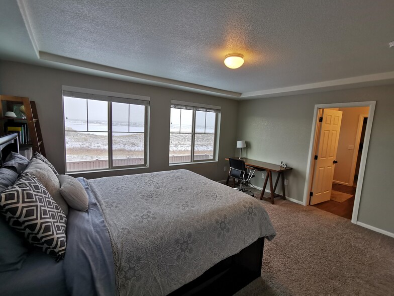 Master bed with views of Pikes Peak - 17778 E 44th Ave