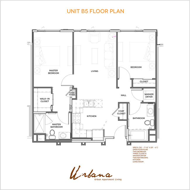 B5 Floorplan - Urbana Chula Vista Luxury Apartments