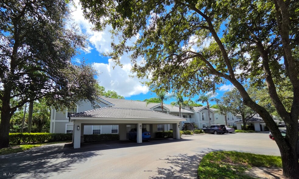 One covered parking space assigned to condo - 25727 Lake Amelia Way