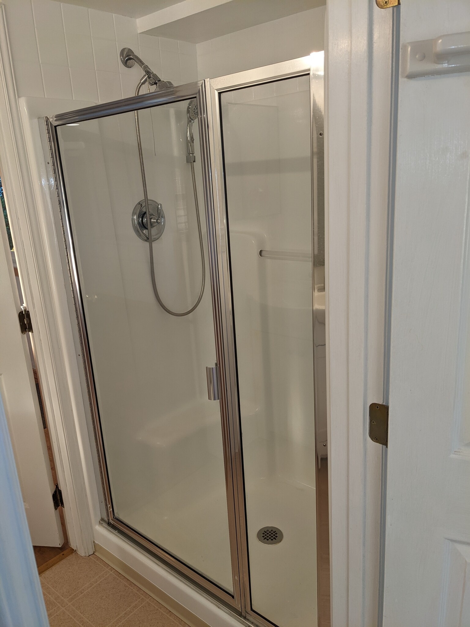 Shower in bathroom. - 8261 Northrop Plz SW