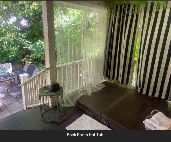 Back Porch w/hot tub. - 60 Brittin Ave