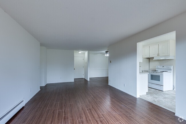 2BR, 1.5BA - 1113SF - Living Room and Kitchen - Victoria Flats Roseville