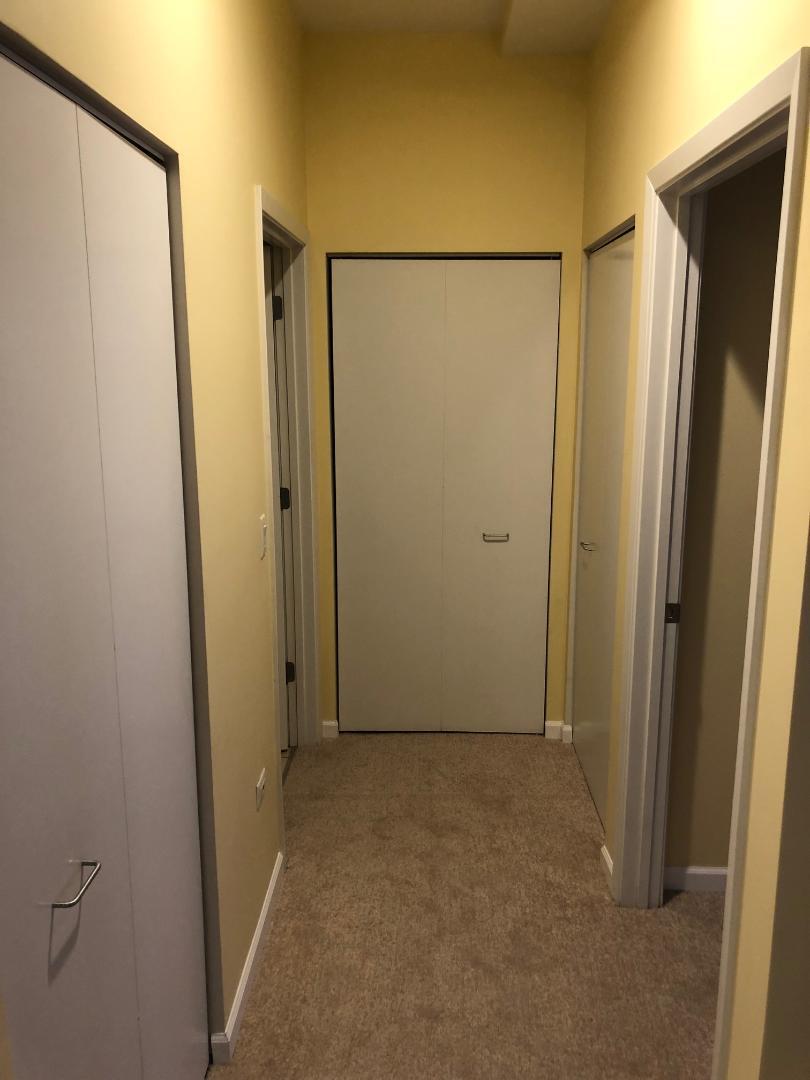 Hallway to in-unit laundry and bathroom - 1236 Chicago Ave