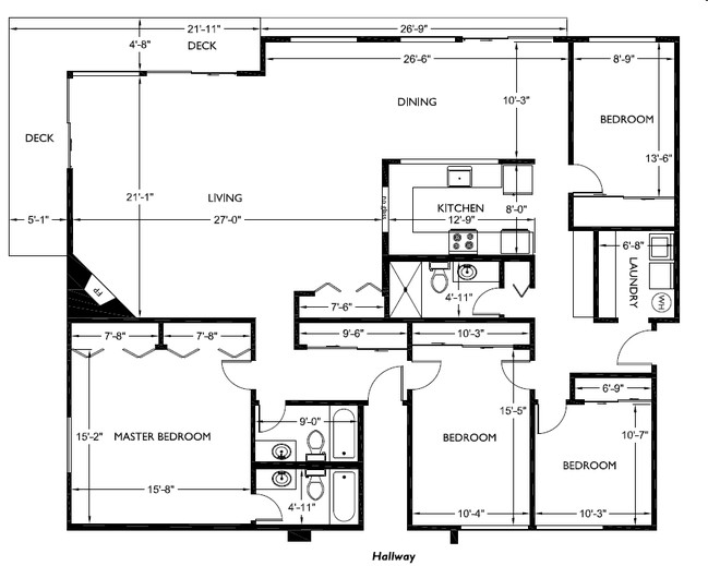 4BR/3BA - Corner House Apartments