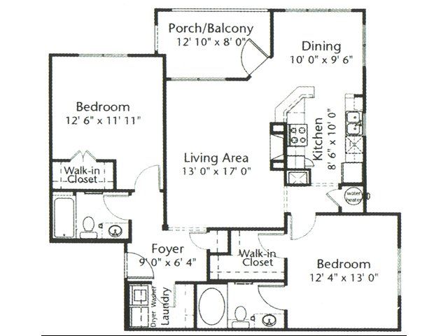 2 Bedroom / 2 Bath / 1125 Sq.Ft. - Brookberry Park Apartments