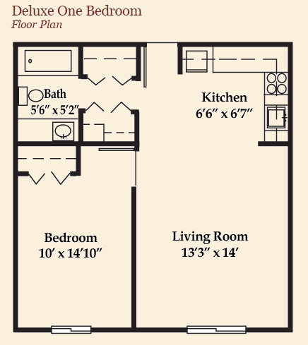 Deluxe One Bedroom - The Commons ProMedica Senior Living Community