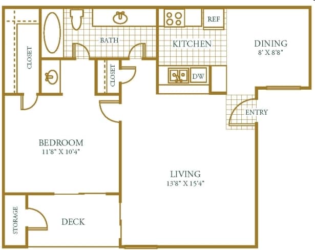 1BR/1BA - Grove at Northwest Hills