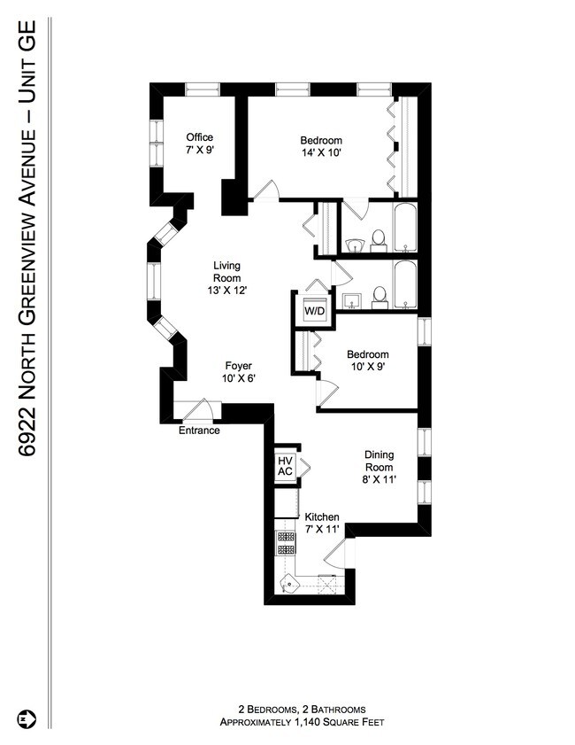 Floorplan - 6922-24 N. Greenview Ave.