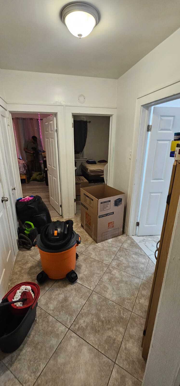 Hallway - Backyard exit on left and Bath Room to the right - 157 N 15th St