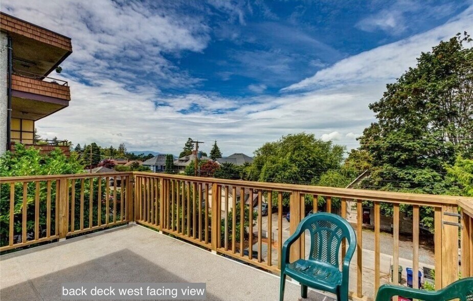 back deck west facing view - 631 N Garden St