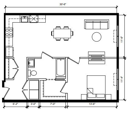 Floorplan - Wheeler Avenue Apartments