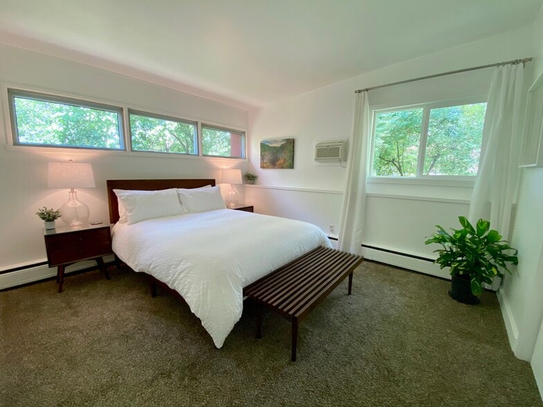 Largest bedroom. Queen bed and 2 large cedar lined closets - 983 Cayuga Heights Rd