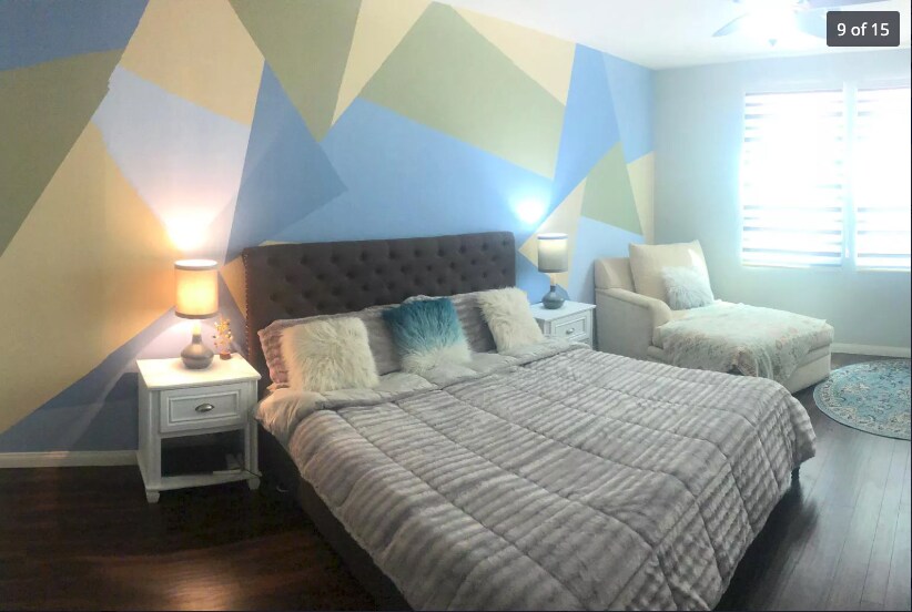 Master bedroom, furnitures not included, this is only to showcase that you can put a king size bed and a lounge with plenty of area for movement - 263 Garden Trellis Ct