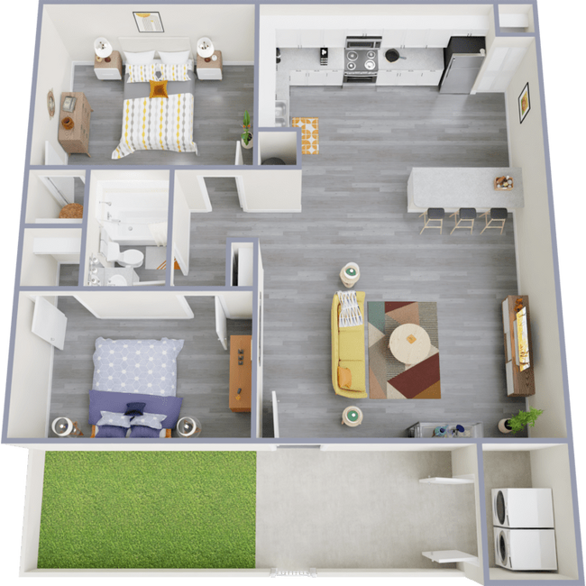 2 Bed Floorplan - Sunrise on Bethany