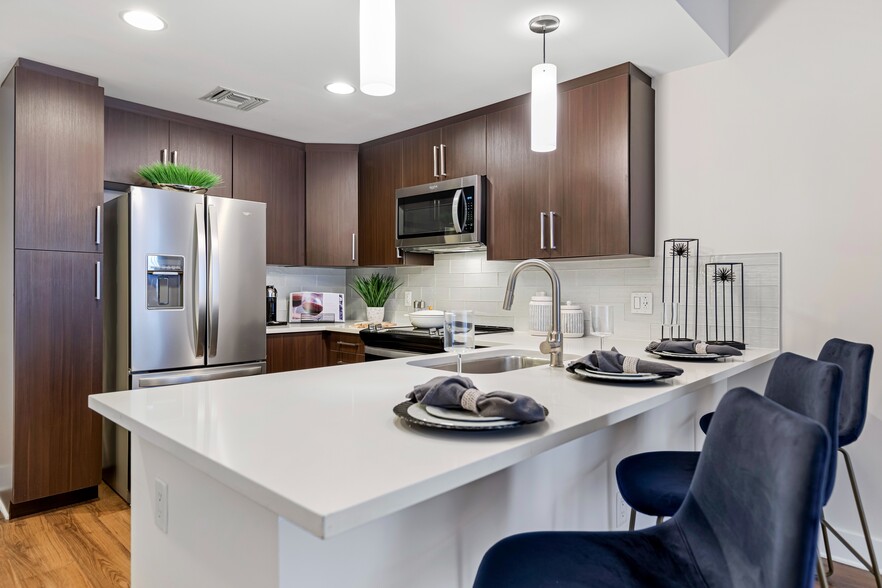 1BR, 1BA - A1 - Kitchen - The Mark at Cityscape