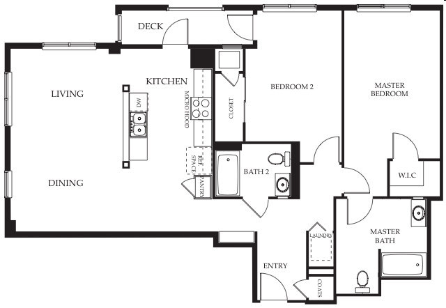 2BR/2BA - Skyline at Tamien Station Apartments