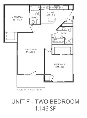 Unit F - Two Bedroom - Artisan Square