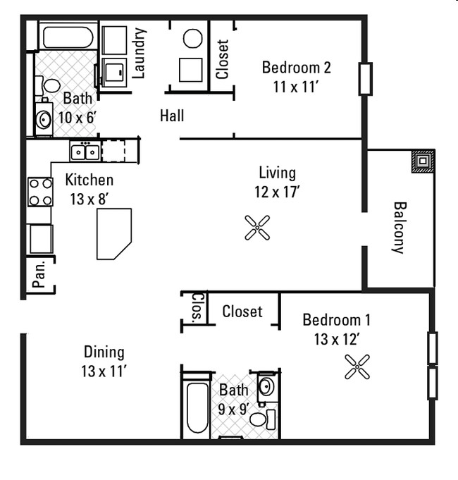 2BR/2BA - Liberty Green