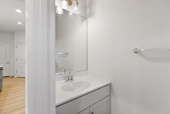 Main Level Powder room, pocket door - 2829 Hackmann Rd