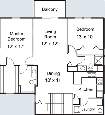 2BR/2BA - Lake Terrace Apartments