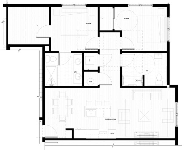 Floorplan - West of Center Apartments